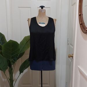 Lunya Black Silk Camisole Top Size Small